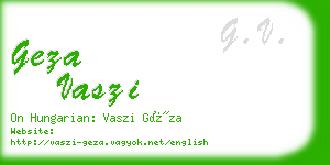 geza vaszi business card